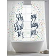 thumbnail image 5 of Happy Birthday to You Sheer Curtains 108 Inches Long 2 Panels Art Ribbon Celebration Light Filtering Semi Sheer Window Curtains Drapes for Bedroom Living Room 52"x108", 5 of 7