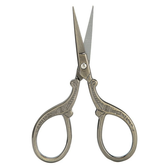 Ciseaux Rétro, Ciseaux à Coudre, Excellente Finition Acier Inoxydable pour Broderie Faite à la Main, Broderie Nécessitée Argent, Bronze, Or Rose