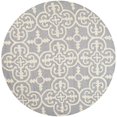 thumbnail image 1 of Safavieh Cambridge Collection CAM133D Handmade Moroccan Geometric Silver and Ivory Premium Wool Round Area Rug (6' Diameter), 1 of 10