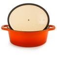 thumbnail image 3 of BergHOFF Neo 5pc Cast Iron Oval Dutch Oven Set with 10" Fry Pan, 5qt. & 8qt., Orange, 3 of 10