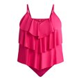 thumbnail image 2 of Time and Tru Women's and Women's Plus Tiered Ruffle Tankini Top, Sizes S-3X, 2 of 5