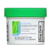 Fleet Glycerin Laxative Adult Suppositories Jar - 12 Ea, 2 Pack