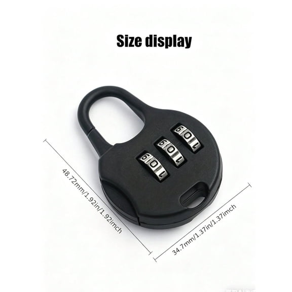 SMLT Luggage Lock, 3 Digit Combination Padlock with Keys, Anti-Theft Travel Lock for Suitcase Backpack Gym Locker, Sturdy Metal Portable Security Lock