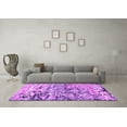 thumbnail image 3 of Ahgly Company Indoor Square Oriental Purple Industrial Area Rugs, 4' Square, 3 of 4