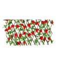 thumbnail image 3 of Expanding Trellis Artificial Rose Flower Garden Wall Leaf Wood Telescopic Fence, 3 of 5
