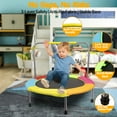 thumbnail image 4 of HLC 37 Inch Foldable Toddler Trampoline with Safety Handle - Indoor Outdoor Mini Trampoline for Kids, Max Weight 60kg/132lbs, 4 of 9