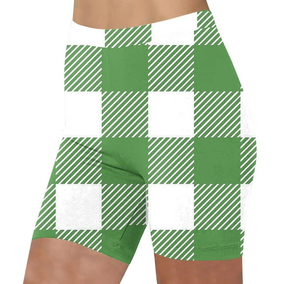 Bovxnpu Summer Plus Size Shorts for Women, Womens Casual Athletic Shorts, Womens Printed Yoga Leggings Fitness Running Gym Ladies Solid Sports Active Pants XXL