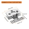 thumbnail image 2 of Uxcell 2pcs 90 Degree Glass Hinge for 5-7mm / 0.22"-0.28" Zinc Alloy Cupboard Cabinet Hinge, Bright Silver, 2 of 4