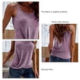 thumbnail image 4 of Camiseta sin mangas informal para mujer camiseta sin mangas con dobladillo fruncido informal para mujer camisola con patrón torcido de Color sólido para verano ANGGREK Otros, 4 of 6