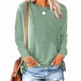 thumbnail image 2 of ZEHJUHAN Women's Plus Size 3-Pack Long Sleeve Shirts - Crew Neck Loose Fit Tunics for Casual Wear Green Blue Fuchsia，4XL, 2 of 13