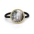 thumbnail image 1 of Brouillard Forêt Science Nature Paysage Argent Métal Cheveux Cravate et Caoutchouc Bande Coiffure, 1 of 3