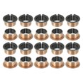 thumbnail image 1 of Uxcell 20Pcs Rodamiento de Manga con Brida, 15mm de Agujero x 17mm de OD x 12mm de Longitud, 23 x 1.0mm Diámetro de Brida x t Bushings de Bronce Sinterizado Auto-Lubricante para Equipos Industriales, 1 of 6
