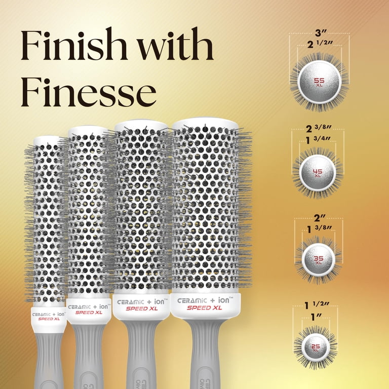 Olivia Garden Ceramic + Ion Speed XL Hair Brush Kit, CIXL25, 4-PC