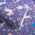 thumbnail image 6 of Btargot 5Pcs Floral Unicorn Bedding Set for Girls Purple Rainbow Flower Unicorn Comforter Set Full, 6 of 14