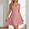 thumbnail image 3 of Hugcore Night Dress for Women Sleepwear, Cute Night Gowns for Women Sleeveless Cami Sleep Dress Loungewear Soft Chemise Nighties Tank Nightgowns for Women Pink M, 3 of 7