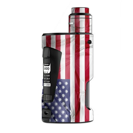 Marijuana Pot - Skin Decal Vinyl Wrap for Geekvape GBox Squonk Kit 200W Vape Kit skins stickers cover / American Flag Pot Leaf Stars Marijuana