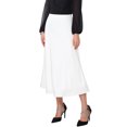 thumbnail image 4 of Falda Maxi de Satén para Mujer Inspire Chic, Cintura Alta, A-Line, Formal, de Noche, Cóctel, Estilo Sirena, XL, Blanca, 4 of 6
