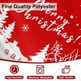thumbnail image 3 of Christmas Tree Skirt 48 Inches Red Xmas Soft Cover Mat Decor Retro Xmas Tree Skirt for New Year Holiday Ornaments Indoor Outdoor Decorations (Merry Chrismas), 3 of 6