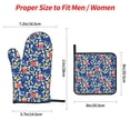 thumbnail image 2 of Honeii Cute Popcorn Pattern Oven Mitts and Pot Holders, Silicone Oven Gloves,500 F Heat Resistant Oven Mitts Sets, 4PCS, 2 of 6