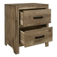 thumbnail image 3 of Nmkwnr 2 Drawers Nightstand with Handle, Beside Table for Bedroom, Living Room, Brown, 3 of 9