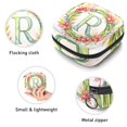 thumbnail image 3 of Sanitary Napkin Storage Bag, Watercolor Letter R with Wreath Pattern Portable Menstrual Pad Bag for Teen Girls Store Panty Liners Tampons Sanitary Pads for Women Ladies, 3 of 6