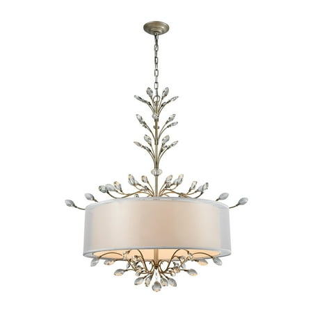 

ELK Group International 16283-6 Asbury Metal & Crystal 6 Light LED Chandelier Aged Silver - 35 x 32 x 32 inch
