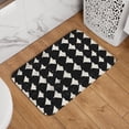 thumbnail image 5 of Crystal Velvet Floor Mat 23.6x15.7in Square Lock Edge Easy Cleaning Using Woven Technique Corrosion Resistant Bottom Drop Plastic Black Houndstooth Vintage Texture_3, 5 of 6