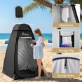 thumbnail image 4 of Wolfwise Pop Up Changing Tent Pro for Camping, Portable Shower Tents with Removable Floor & Rain Fly, Outdoor Silver Coating Privacy Toilet Bathroom Dressing Instant for Beach, 6.2/6.6/6.9ft High, 4 of 18