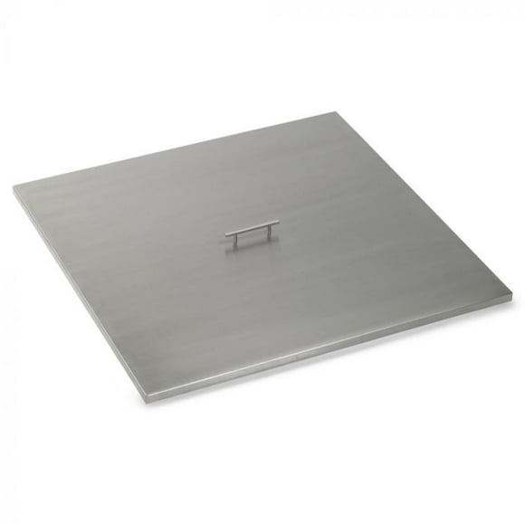 American Fireglass Square Burner Pan Cover | Stainless Steel Lid for Outdoor Fire Pit or Table | for Natural Gas or Propane Fires | 39" x 39" x 1.5"