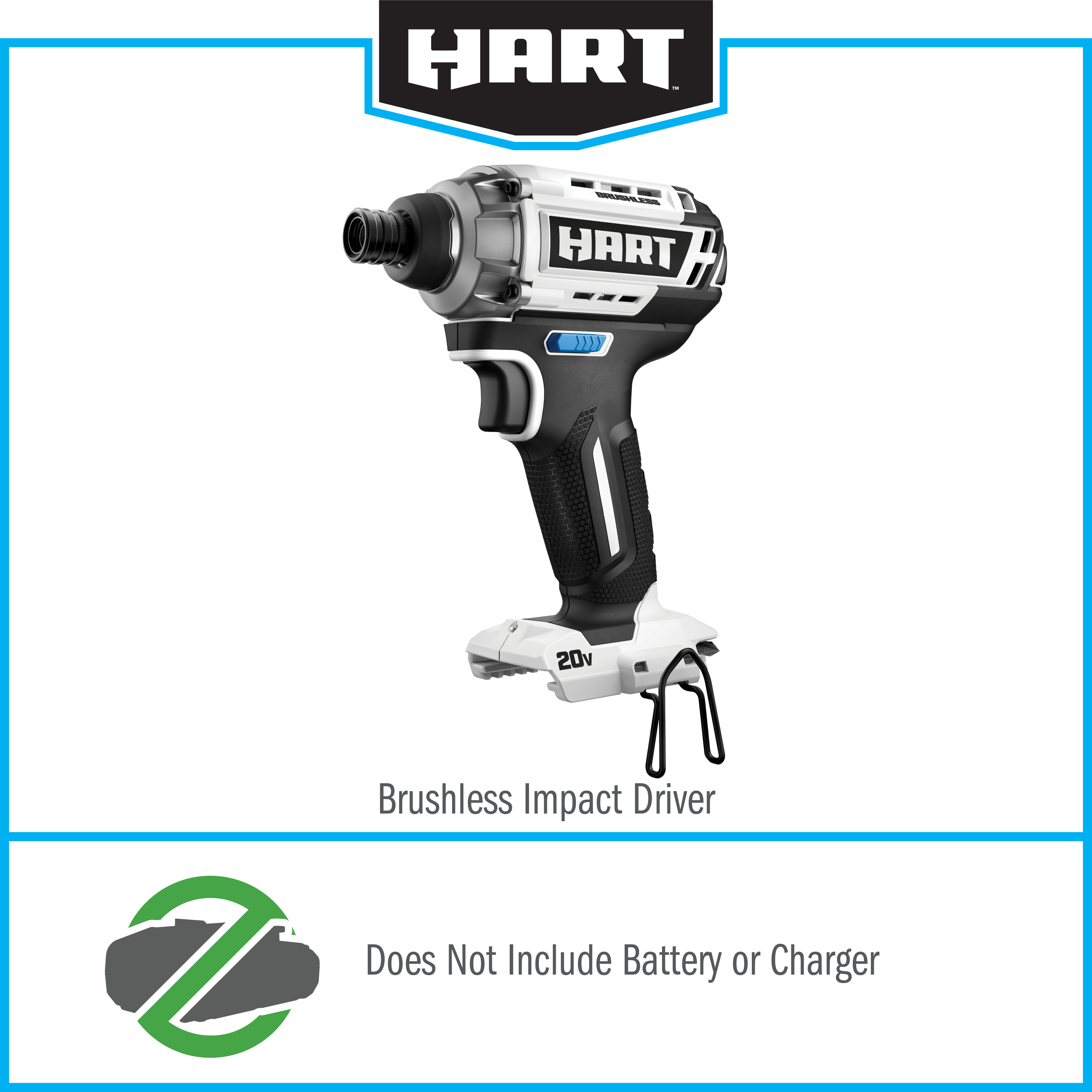 HART 20-Volt Cordless Brushless Impact Driver (Battery not Included) - image 3 of 15