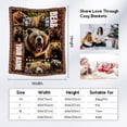 thumbnail image 3 of Personalized Bear Blanket with Name, Custom Bear Hunting Blanket Gifts for Men Boys Dad, 40"x50" Animal Throw Blanket Gifts for Hunters - Soft Fuzzy Flannel Blanket Wildlife Country Decor, 3 of 6