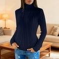 thumbnail image 2 of Winterl Sweaters for Women Fall Outfits for Women 2025 Casual Slim Fit Solid Color Pullover Sweater Soft Comfortable Everyday Wear Turtleneck Long Sleeve Knit Top for Fall Winter Season, 2 of 5