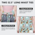 thumbnail image 6 of Cute Boxer Dog and Flowers Florals Apron-Garden Aprons for Women with Pockets-Cotton Linen Waterproof Kitchen Cooking Gardening Aprons Adjustable for Kitchen,Cooking,BBQ and Salon 33x27 Inch, 6 of 7