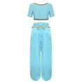 thumbnail image 2 of Aislor Women 2-piece Belly Dancing for Rave Party Shiny Sequin Tassel Outfits Sky Blue M, 2 of 7