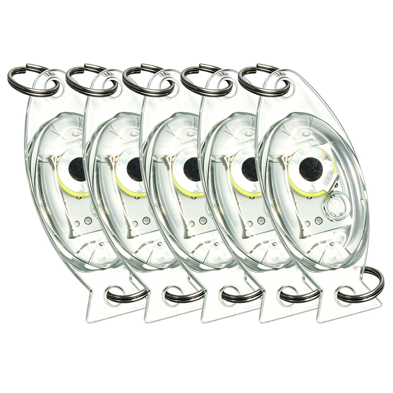 5Pcs Ultra-Bright Fish Trap Lamp, Water Activated LED Underwater Fishing Light, Deep Drop Fishing Lure Light for Saltwater & Freshwater, Waterproof Bait Flasher for Boat, Dock, Ice Fishing