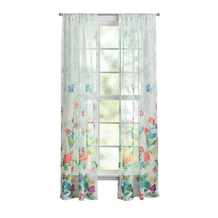 The Pioneer Woman Blooming Bouquet Curtain Panel Pair, Set of 2, Floral, 40"W x 84"L