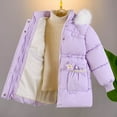 thumbnail image 4 of Girls' Long Winter Coat Waterproof Parka Warm Long Jacket with Removable Faux Fur Hood Cotton Wadding Winter Coat for Snow Days, 4 of 4