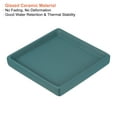 thumbnail image 3 of Unique Bargains Ceramic Square Planter Saucer Flower Pot Drip Tray Coaster 2 Pack Cyan, 3 of 6