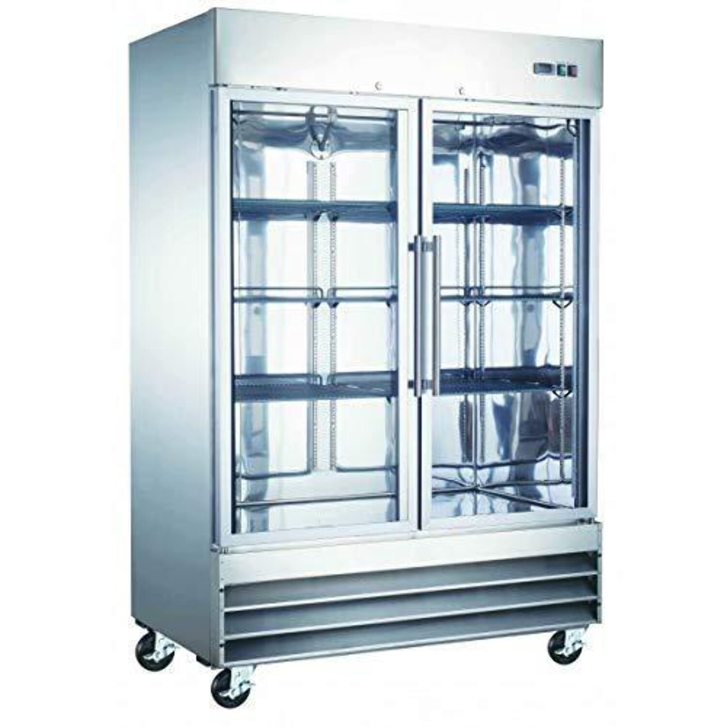 Adcraft USRF2DG Reach In Refrigerator 2 Glass Doors