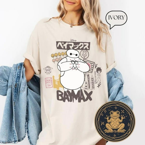 Vintage Disney Baymax and Friends T-shirt, Big Hero 6 Characters Tee, Hiro Hamada and Baymax Tee, Disneyland Family 2025 Trip Matching