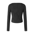 thumbnail image 5 of Michellecmm Women´s Fashion Shirt Crew Neck Long Sleeve T-Shirt Three-Dimensional Textured Slim Fit Pullover Tops, 5 of 9