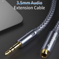 thumbnail image 2 of Matsuzay Cable de extensión para auriculares , Cable auxiliar de Audio de 3,5mm, Cable extensor de altavoz divisor hembra de 3,5mm para Teléfono y Comunicación, 2 of 6