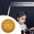 thumbnail image 6 of 6 Inch 11 Tune Musical Instrument Steel Tongue Drum For Beginner Sport Supplies (Gold), 6 of 9