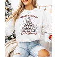thumbnail image 3 of Merry Cluckin Christmas Sweatshirt for Women and Teens Funny Chicken Xmas Tree Pullover White Sweatshirt Adult Small, 3 of 4