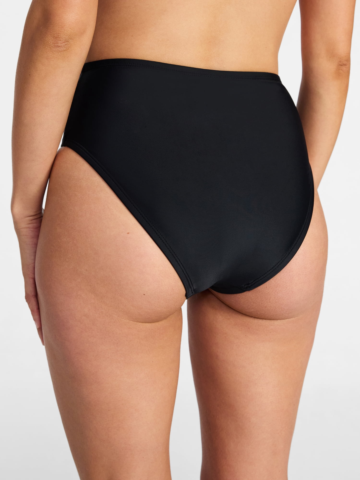 Time and Tru Women's and Women's Plus Size High Rise Bikini Bottoms, Sizes XS-3X