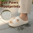 thumbnail image 3 of Cat Paws Footprints Height Increase Slippers, Fluffy Plush Fleece Indoor Footwear with Waterproof Non-Slip Sole and Arch Support, Warm Cozy Winter Slippers, 3 of 8