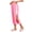 Pink, variant on Women's Tear Away Breakaway Capri Pants Post Surgery Recovery Hip Knee Ankle Replacement Adaptive Magic Tape Wide Leg Navy,S
