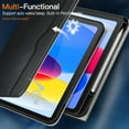 thumbnail image 5 of JETech Case for iPad (A16) 11th/10th Generation (2025/2022), PU Leather Business Folio Protective Tablet Cover with Pencil Holder & Pocket, Multi-Angle Viewing (Black), 5 of 6
