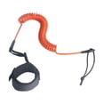 thumbnail image 1 of DYNWAVECA Coiled Surfboard Leash Lightweight Paddle Leash for Outdoor Shortboard Kayak Orange, 1 of 10
