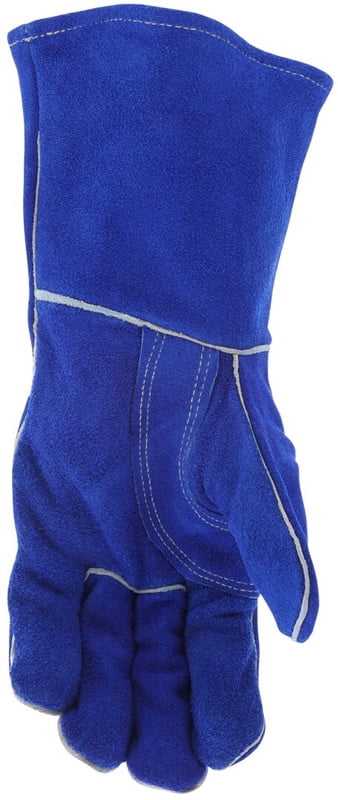 Blue Beast 4600-XL Select Side-Split Leather Welding Work Gloves, XL, Blue, Gauntlet Cuff, 1 Pair